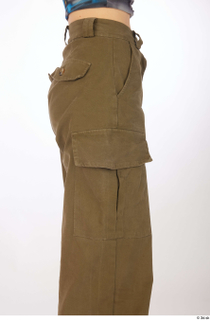 Sutton brown cargo wide leg pants casual dressed thigh 0007.jpg